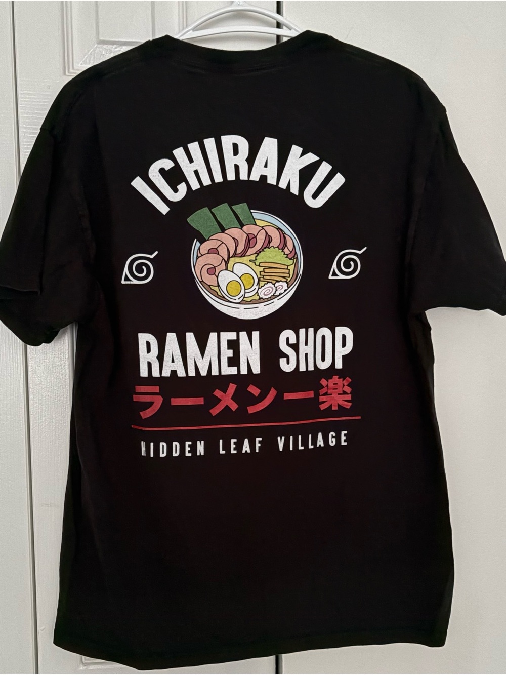 Naruto Shippuden Ichiraku Ramen Shop T-Shirt - Black Graphic Tee - Size L